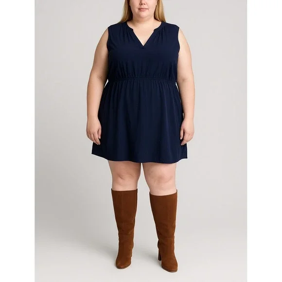 Old Navy Women's Plus Size Sleeveless Tunic Dress Navy Blue NWT - Picture 1 of 9